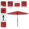 Pure Garden Patio Umbrella with Solar Lights with Base, Red 50-LG1174B - alternate 4